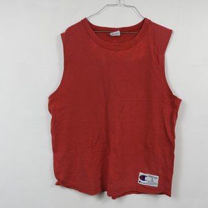 C476 Vintage Champion Red Sleeveless Tank Top